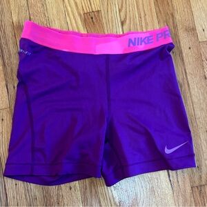 Nike Pro Magenta and Pink Athletic Shorts